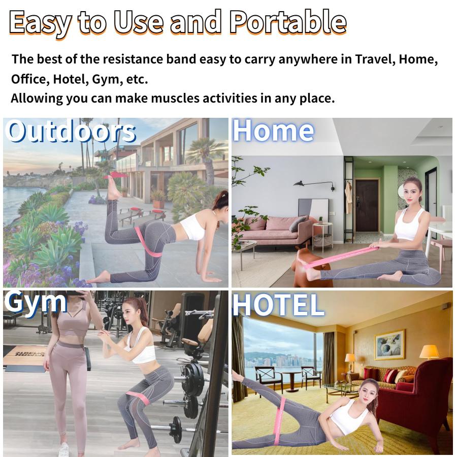 【並行輸入品】Resistance Bands Elastic Workout Bands for Fitness, Pilates Flexの画像