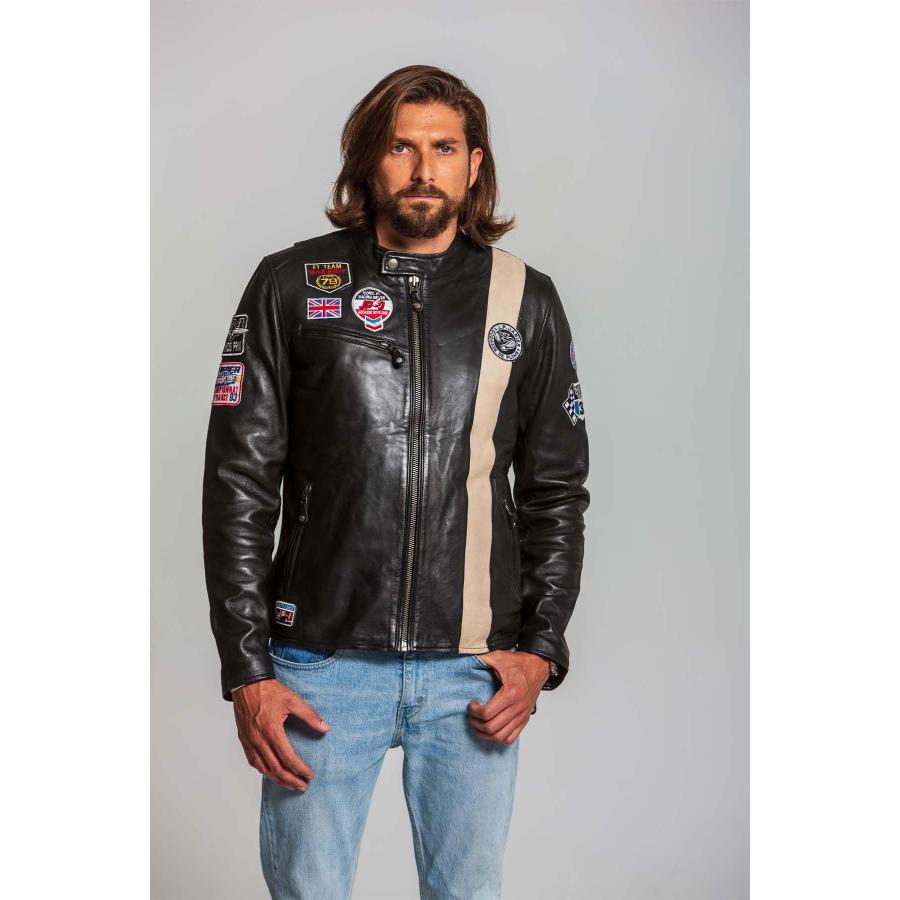 並行輸入品】Legend Motors Lotus Jean Pierre Black Mens Leather