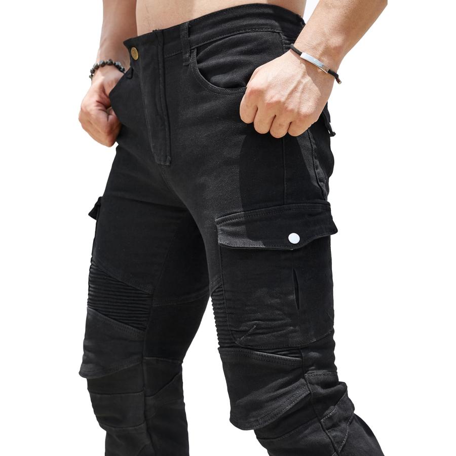 【並行輸入品】HDhuiun Motorcycle Riding Pants Stylish and Protective Jeans f_6