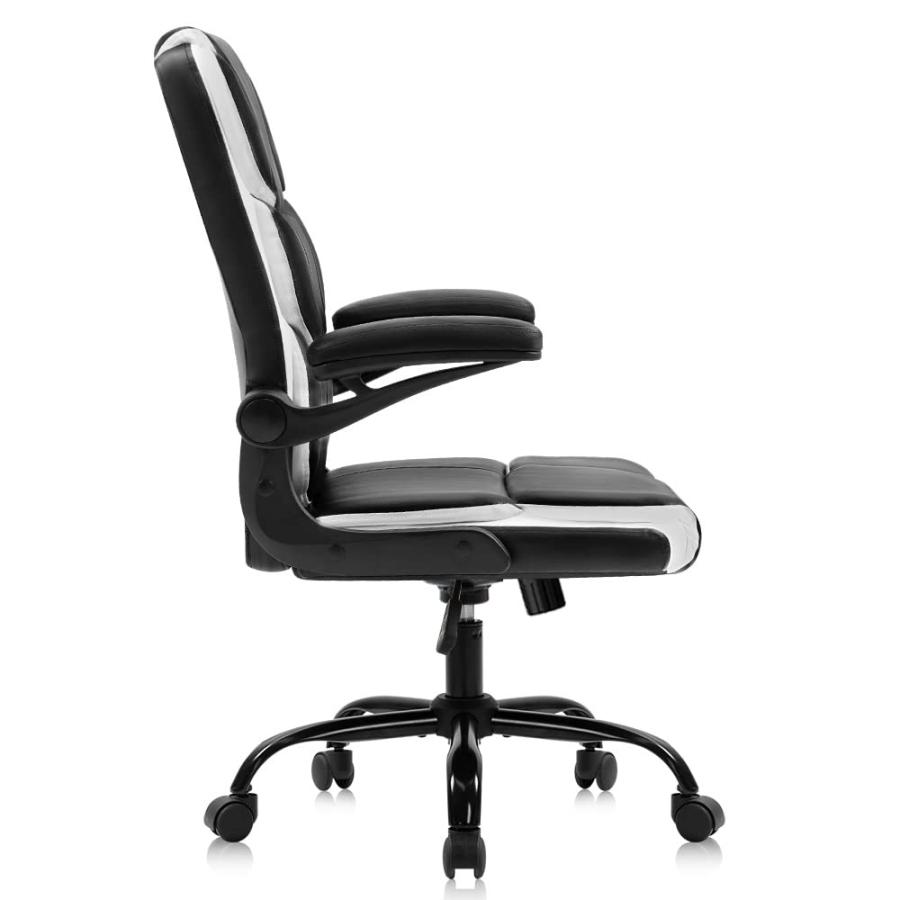 【並行輸入品】POCHY Family Office Chairs Desk Chair Black Leather Computer Armの画像