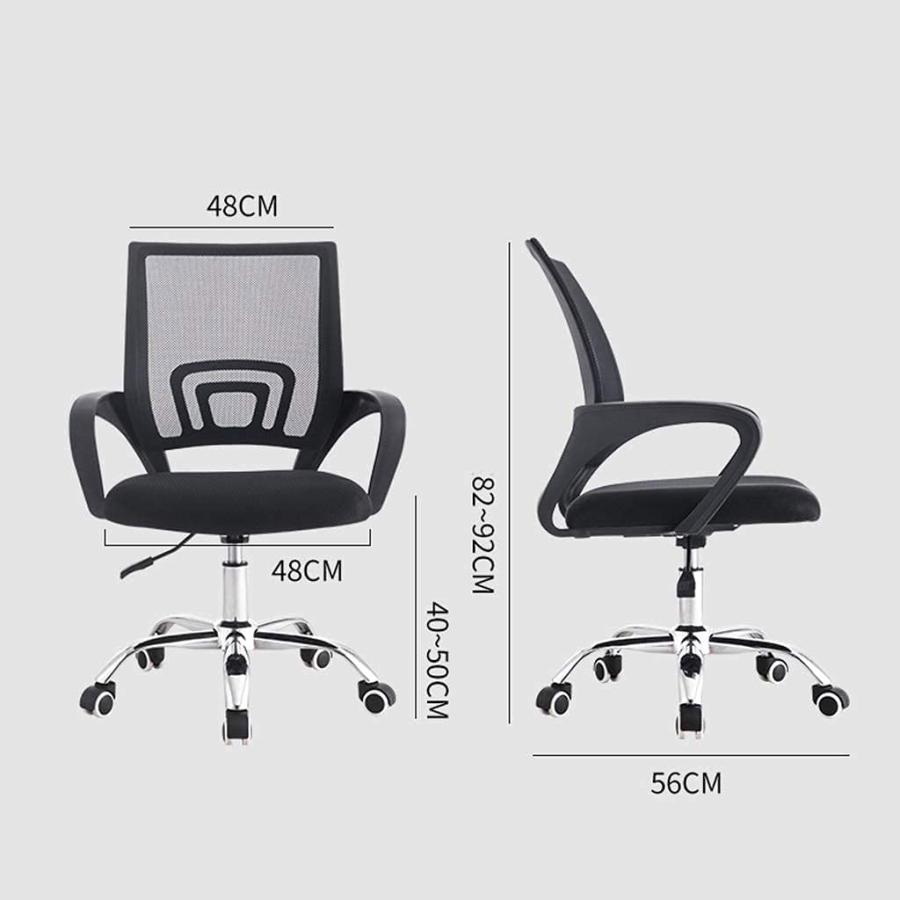 【並行輸入品】ZHAOLEI Mid Back Mesh Office Chair Ergonomic Swivel Black Mesh Cの画像