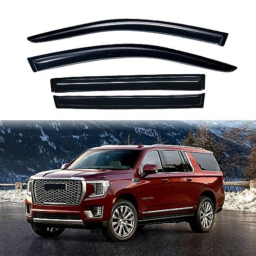 【並行輸入品】ZYFZZDS ウィンドウバイザー 2021 2023 GMC Yukon XL シボレー サバーバン用 フロント\u0026リア スモークの画像