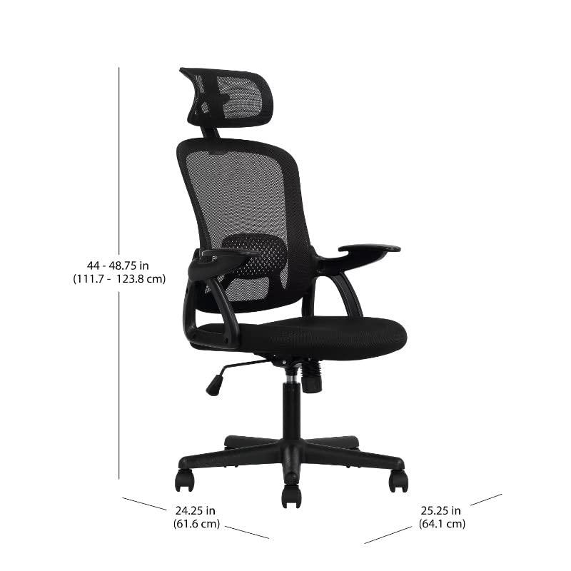 【並行輸入品】ygqzm Mainstays Ergonomic Office Chair with Adjustable Headrest,_3