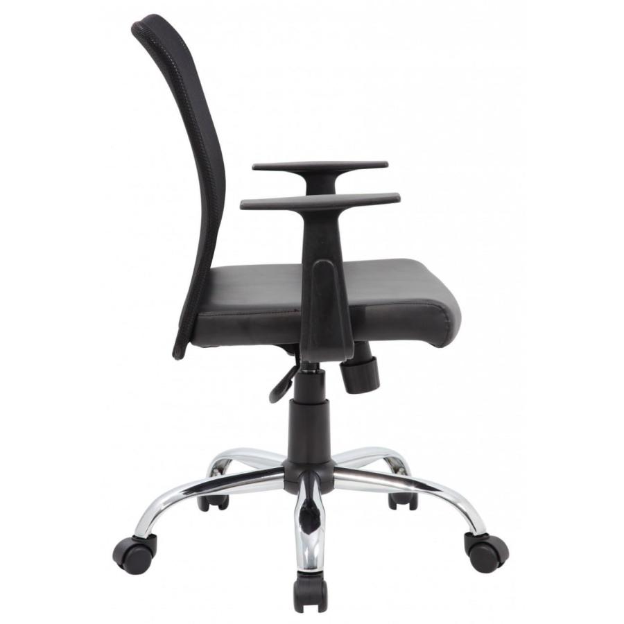 【並行輸入品】Mesh Back Office Chair with Arms, 360 Degree Swivel, Metal Base_3