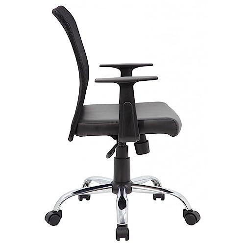 【並行輸入品】Mesh Back Office Chair with Arms, 360 Degree Swivel, Metal Base_4
