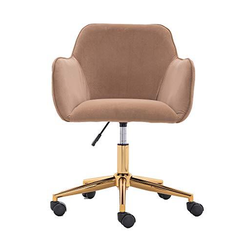 【並行輸入品】AMNOOL Home Office Chair Velvet Fabric Leisure Work Chair Adjustの画像