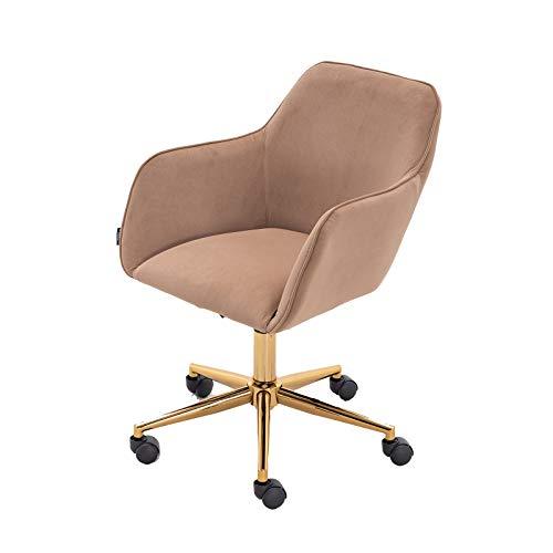 【並行輸入品】AMNOOL Home Office Chair Velvet Fabric Leisure Work Chair Adjustの画像