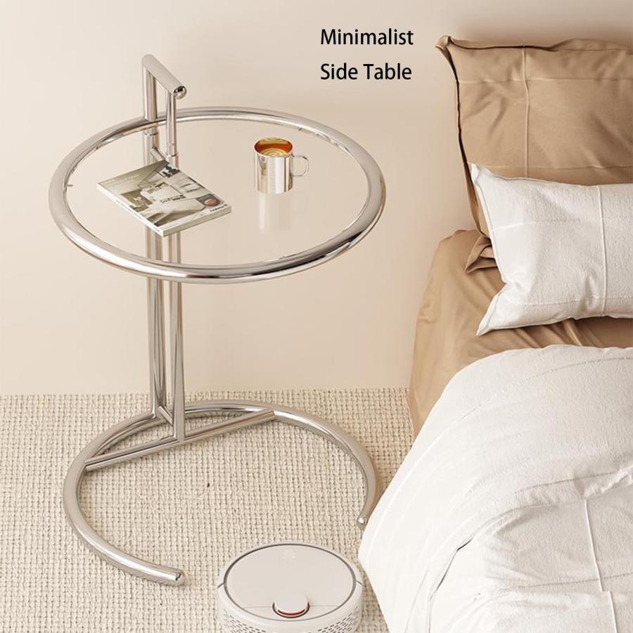 【並行輸入品】Round Coffee Table Lift Top Coffee Table Glass Coffee Table Stai_3