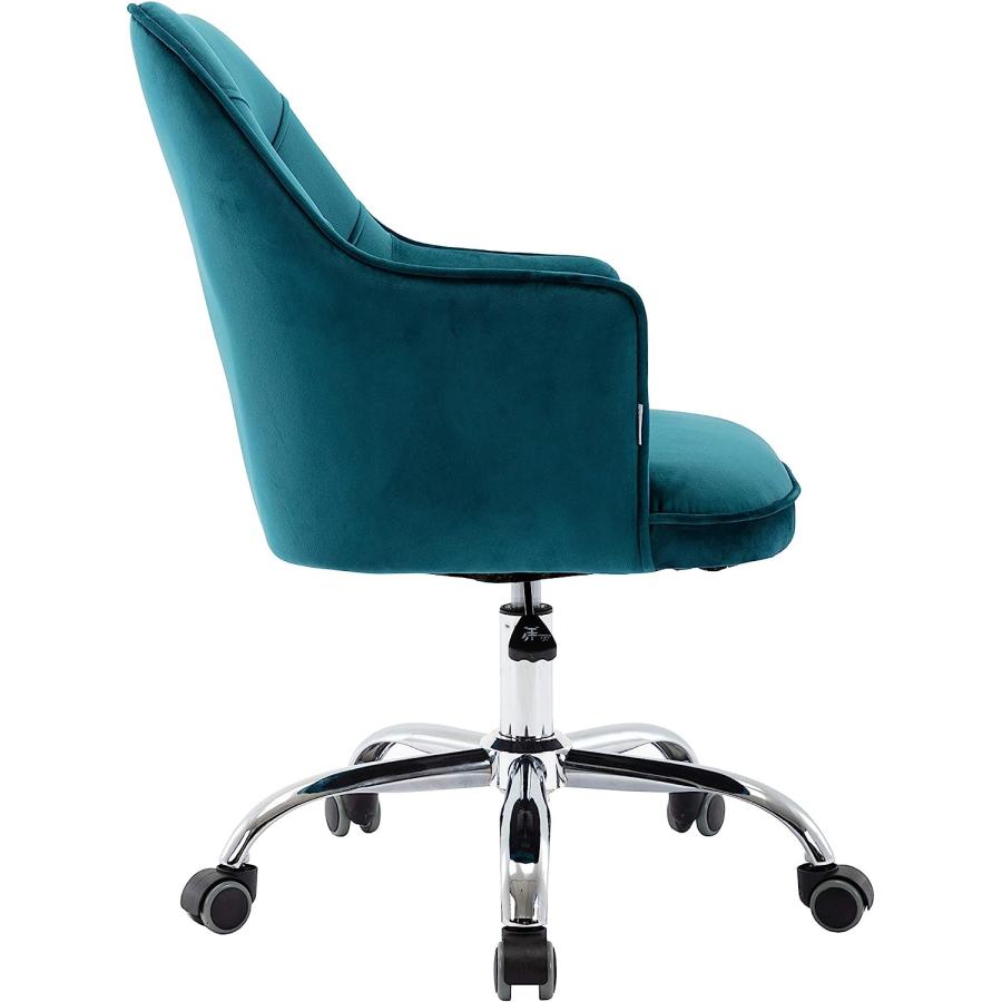 【並行輸入品】Upholstered Velvet Swivel Shell Chair for Living Room Height Adju_3