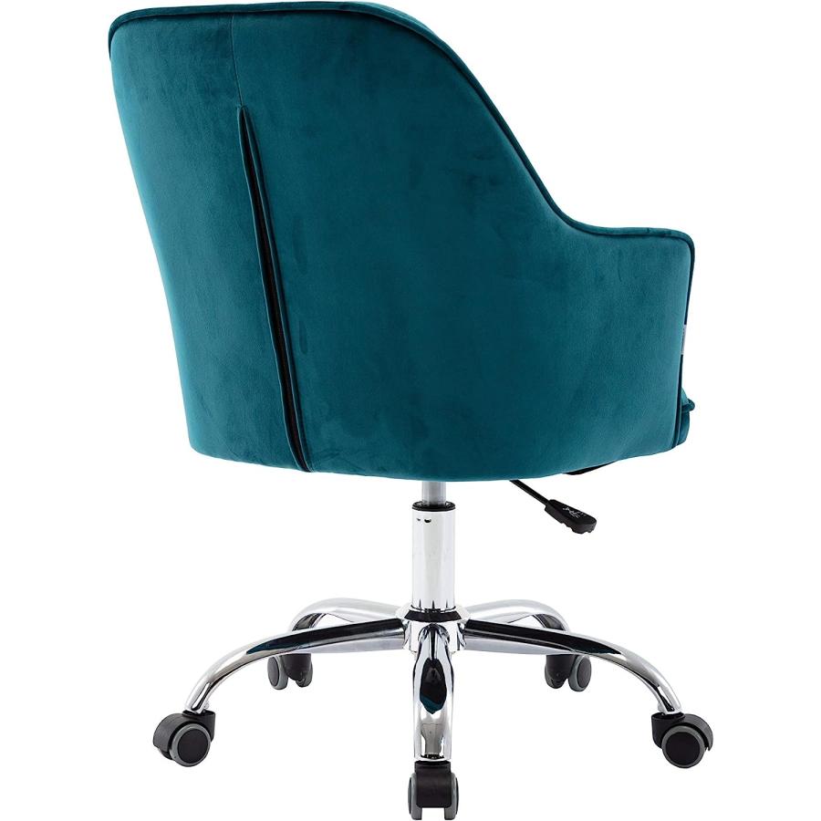 【並行輸入品】Upholstered Velvet Swivel Shell Chair for Living Room Height Adju_4