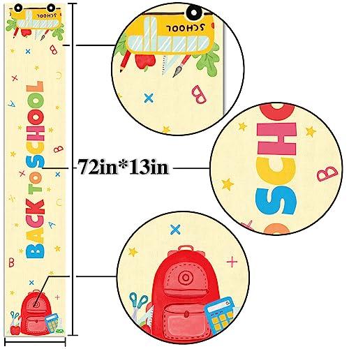 【並行輸入品】Nepnuser Welcome Back to School テーブルランナー スクールバス キッズ 学校初日 パーティーデコレ