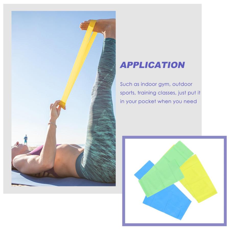 【並行輸入品】Lurrose 3Pcs Elastic Exercise Bands Exercise Stretch Bands Resisの画像