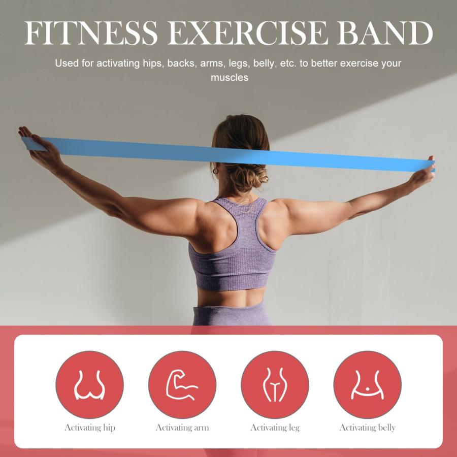 【並行輸入品】Lurrose 3Pcs Elastic Exercise Bands Exercise Stretch Bands Resisの画像