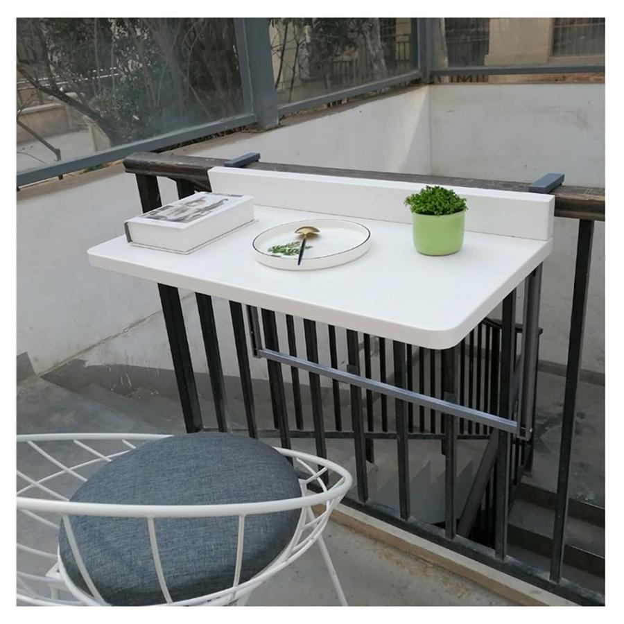【並行輸入品】Outdoor Balcony Railing Hanging Folding Table， Computer Table Ho_3