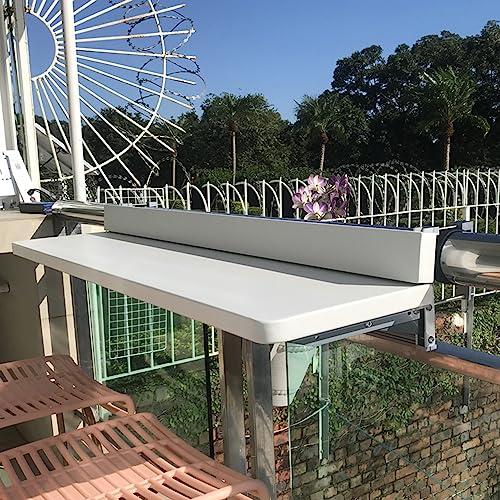 【並行輸入品】Outdoor Balcony Railing Hanging Folding Table， Computer Table Ho_7