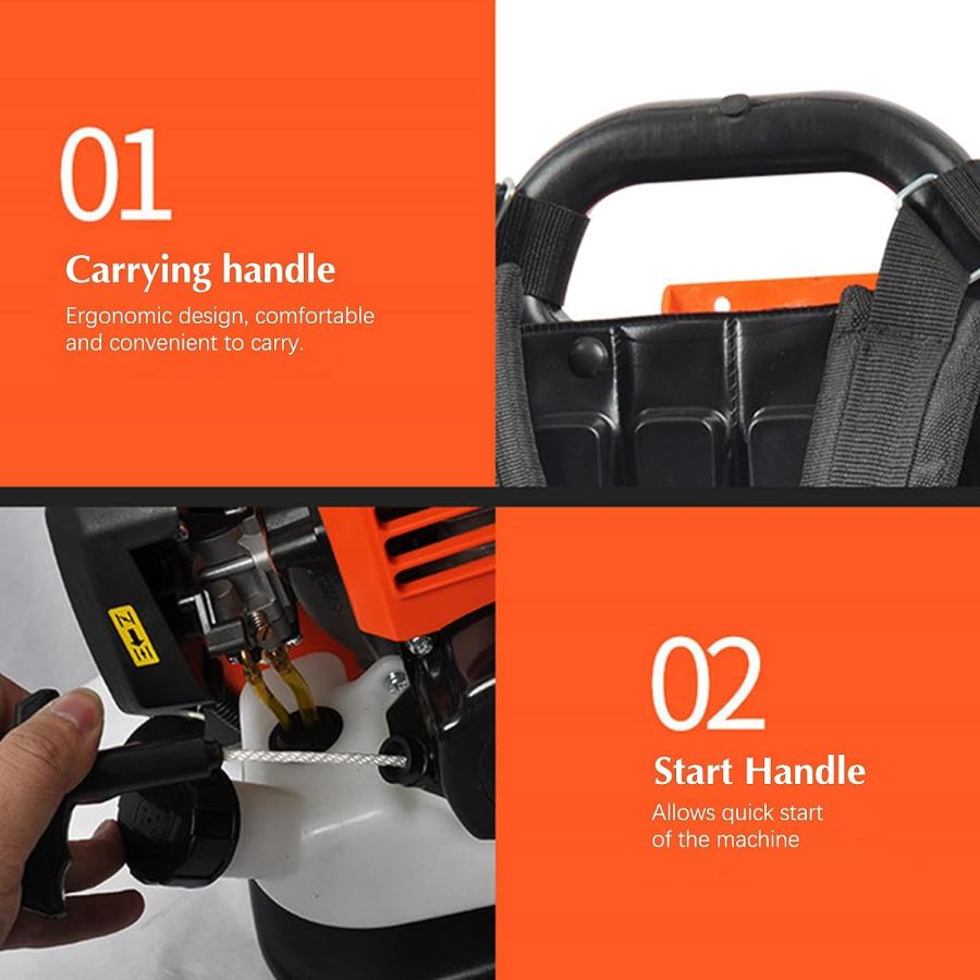 【並行輸入品】Backpack Leaf Blower 2-Strokes 42.7CC Gas-Powered Commercial Gras 並行の画像