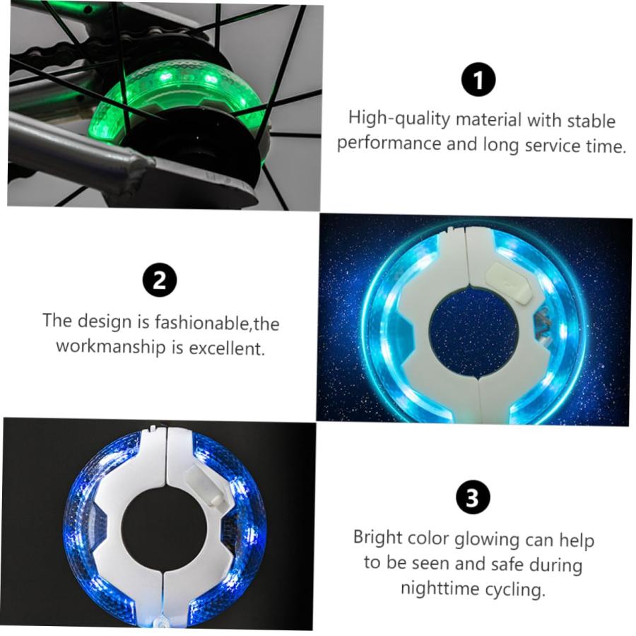【並行輸入品】Unomor Bicycle hub Light Rechargeable Bike Light Bike Wheel Ligh_6