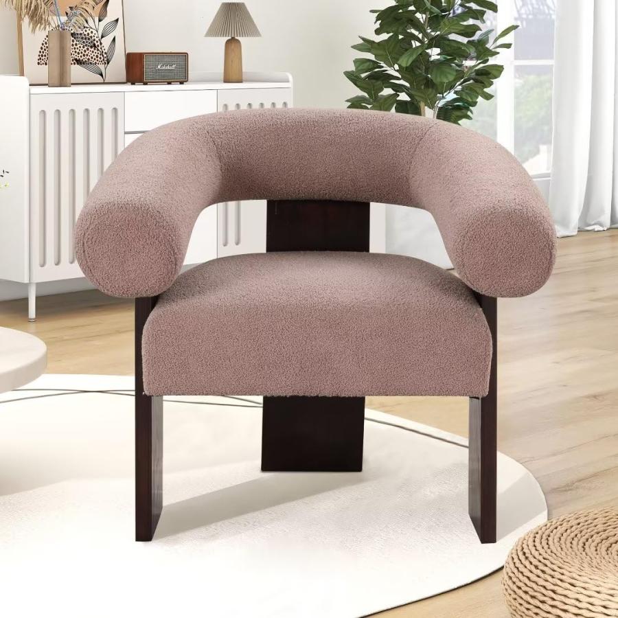 【並行輸入品】gefayluo Sherpa Chair， Accent Chair White Fluffy Chair Teddy Bar_3