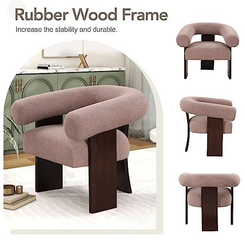 【並行輸入品】gefayluo Sherpa Chair， Accent Chair White Fluffy Chair Teddy Bar_7