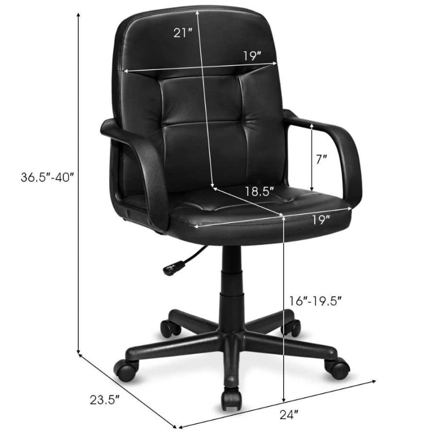 【並行輸入品】JFGJL Conference Chairs Ergonomic Mid Back Office Chair Swivel D_3