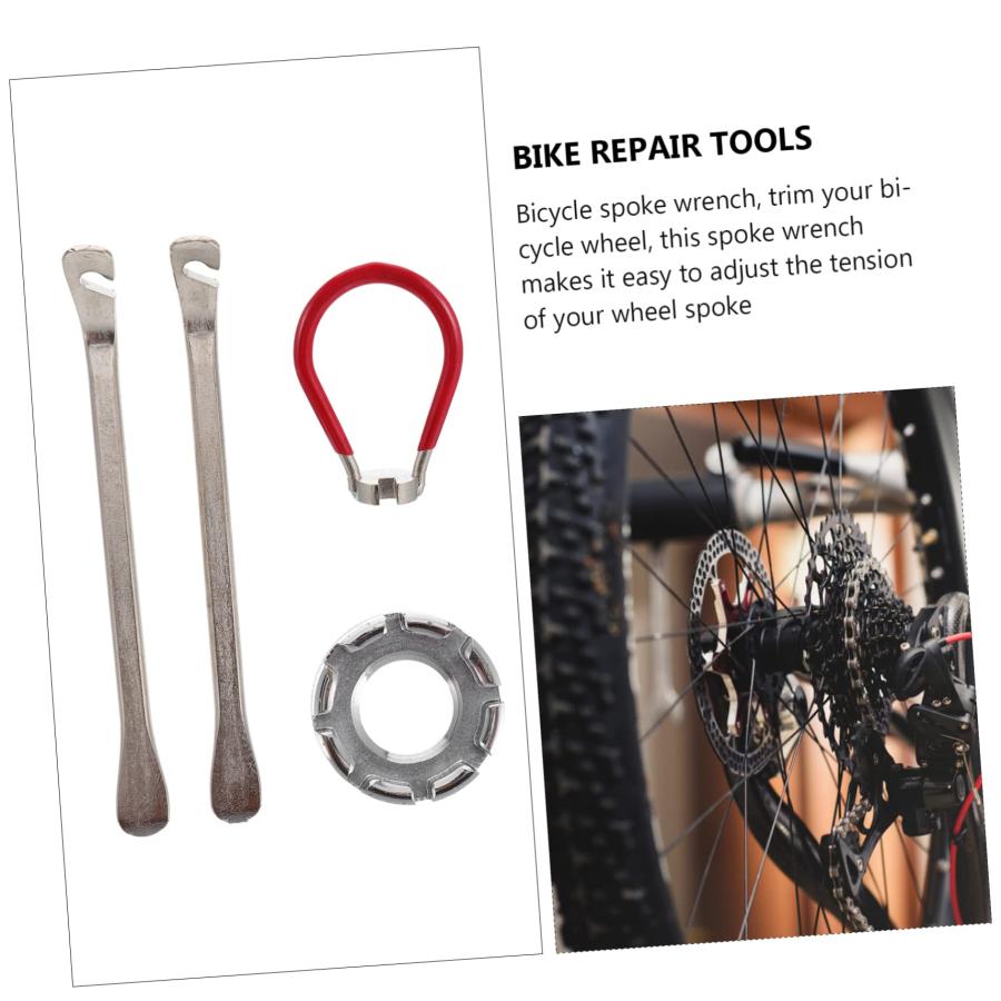 【並行輸入品】Toddmomy 4 Pcs wrench bike tools tire lever t tool spoke key kit_3