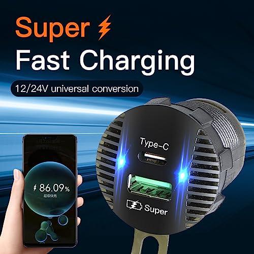 ブランド登録なし - 【並行輸入品】12 24V Car Charger Type C USB Power Socket Female with Cap 12V/2