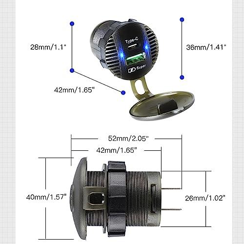 ブランド登録なし - 【並行輸入品】12 24V Car Charger Type C USB Power Socket Female with Cap 12V/2