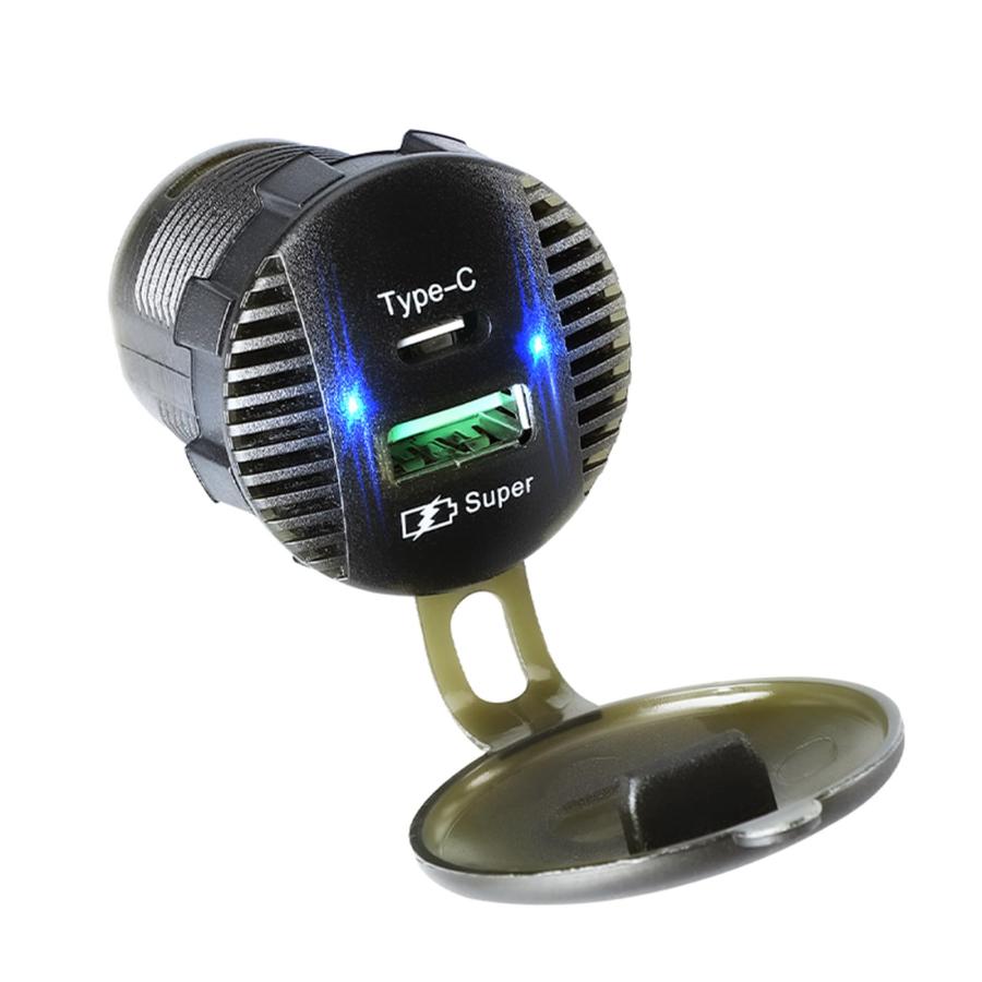 ブランド登録なし - 【並行輸入品】12 24V Car Charger Type C USB Power Socket Female with Cap 12V/2