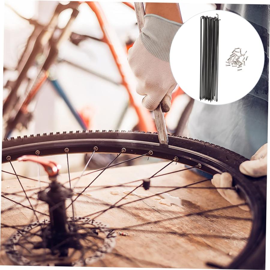 【並行輸入品】HONMEET 30Pcs bicycle spokes steel spokes for bike road bike spo_9