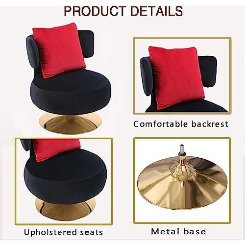 【並行輸入品】MWrouqfur Swivel Accent Chair， Linen Fabric Upholstered 360°Swiv