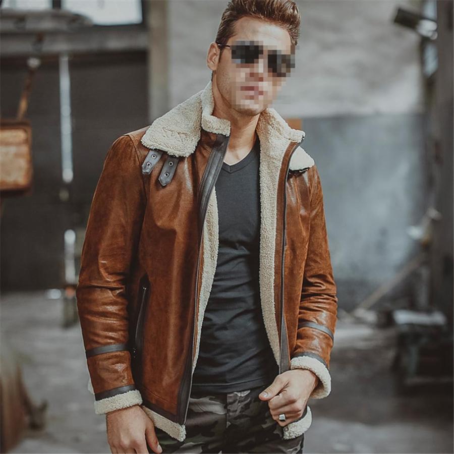 pig skin biker leather jacket