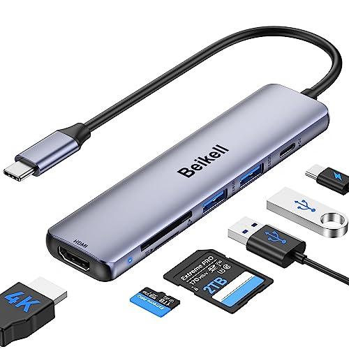 Beikell USB Cハブ 7 in 1 USB Cマルチポートアダプター 4K HDMI 100W PD付き 2つのUSB  並行輸入品｜import-tabaido｜02