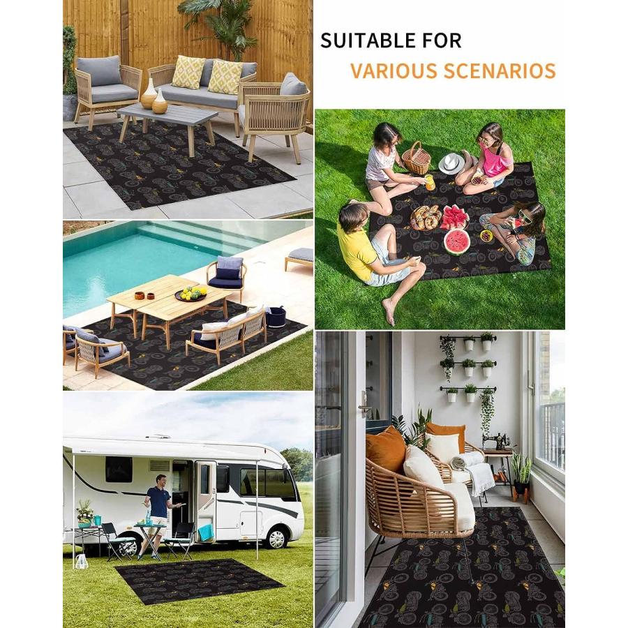 BedSweet Outdoor Rug for Patio Clearance Camping Rugs Outside Ind　並行輸入｜import-tabaido｜05