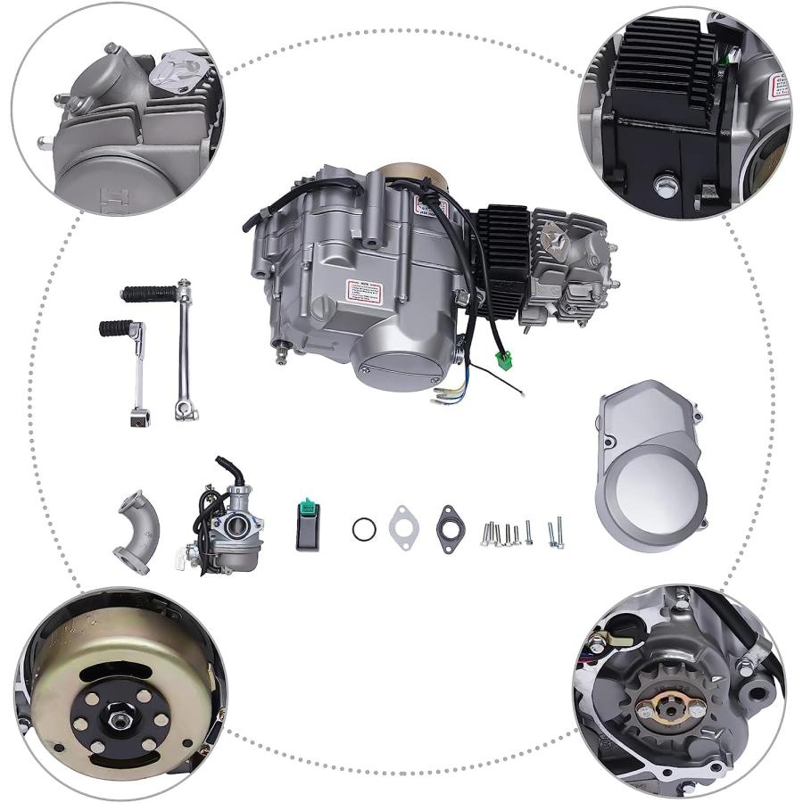 【並行輸入品】125cc 4 Stroke Engine Motor, Single Cylinder Motor Engine Manualの画像