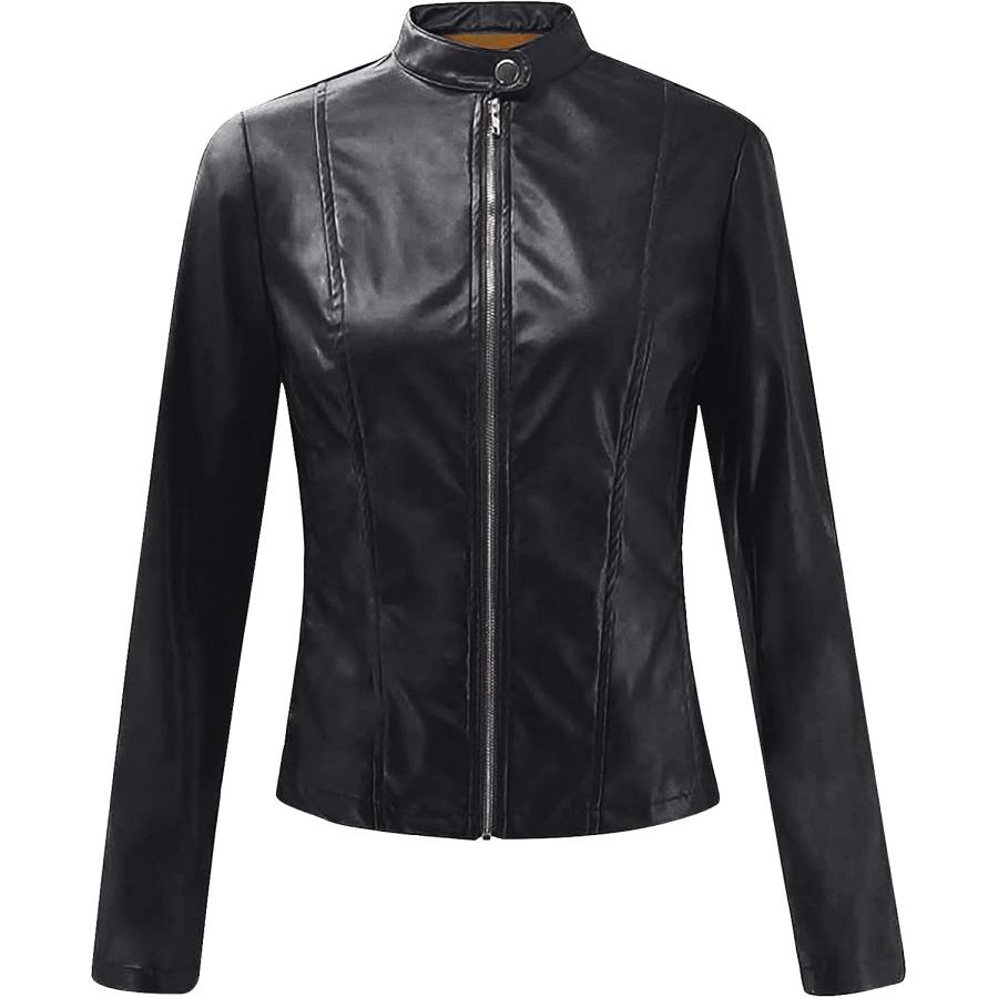 ブランド登録なし - 【並行輸入品】Acrelis Leather Jacket Women Long Sleeve Faux Suede Motorcycle Ja 並行