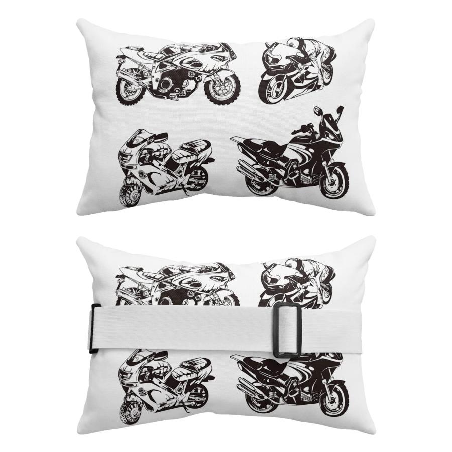 【並行輸入品】HERBED Outdoor Pillows Covers with Inserts Classic Realistic Bikの画像