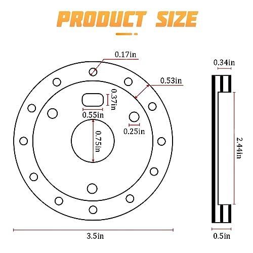 【並行輸入品】AICEL 0.5インチ 車用ステアリングホイールハブアダプター 変換スペーサー 6穴から3穴 アルミ合金製 自動車ステアリングホ |  | 04