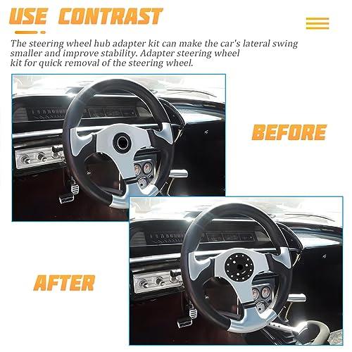 【並行輸入品】AICEL 0.5インチ 車用ステアリングホイールハブアダプター 変換スペーサー 6穴から3穴 アルミ合金製 自動車ステアリングホ |  | 07