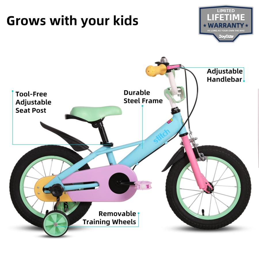 並行輸入品】JOYSTAR 14 Inch Girls Bike with Training Wheels for 3 