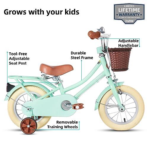 【並行輸入品】JOYSTAR (ジョイスター) 14インチ キッズバイク 3 5歳の幼児用 14 女児用 トレーニングホイール&バスケット付き | ブランド登録なし | 04