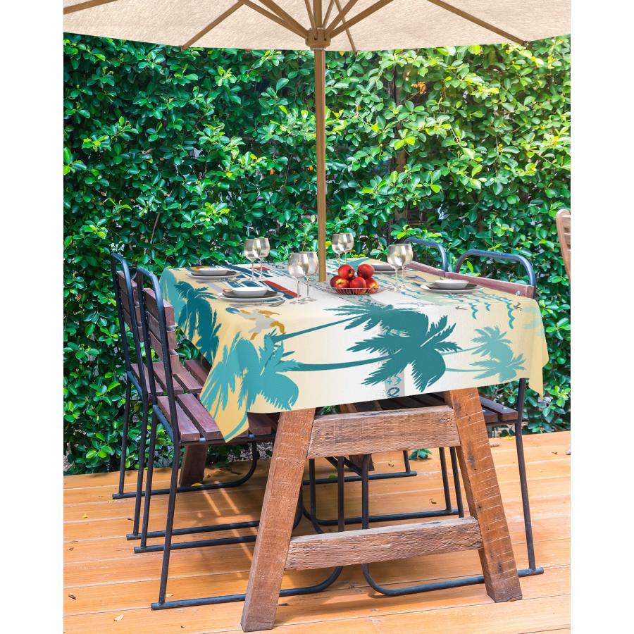Beach Scenery Outdoor Tablecloth with Umbrella Hole and Zipper,  並行輸入品｜import-tabaido｜07