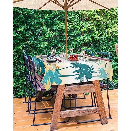 Beach Scenery Outdoor Tablecloth with Umbrella Hole and Zipper,  並行輸入品｜import-tabaido｜08