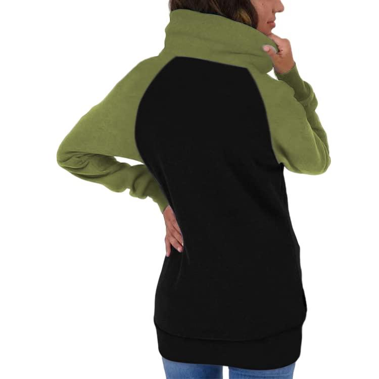 【並行輸入品】Women's Cute Hoodies Color Block Oversized Sweatshirts Casual Drの画像