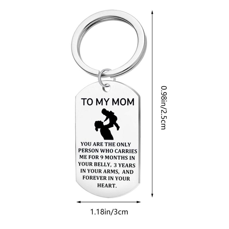 【並行輸入品】BSWAJIOJIO Key Chin Gift Steel Mother's Gift Day Ring Titanium Kの画像