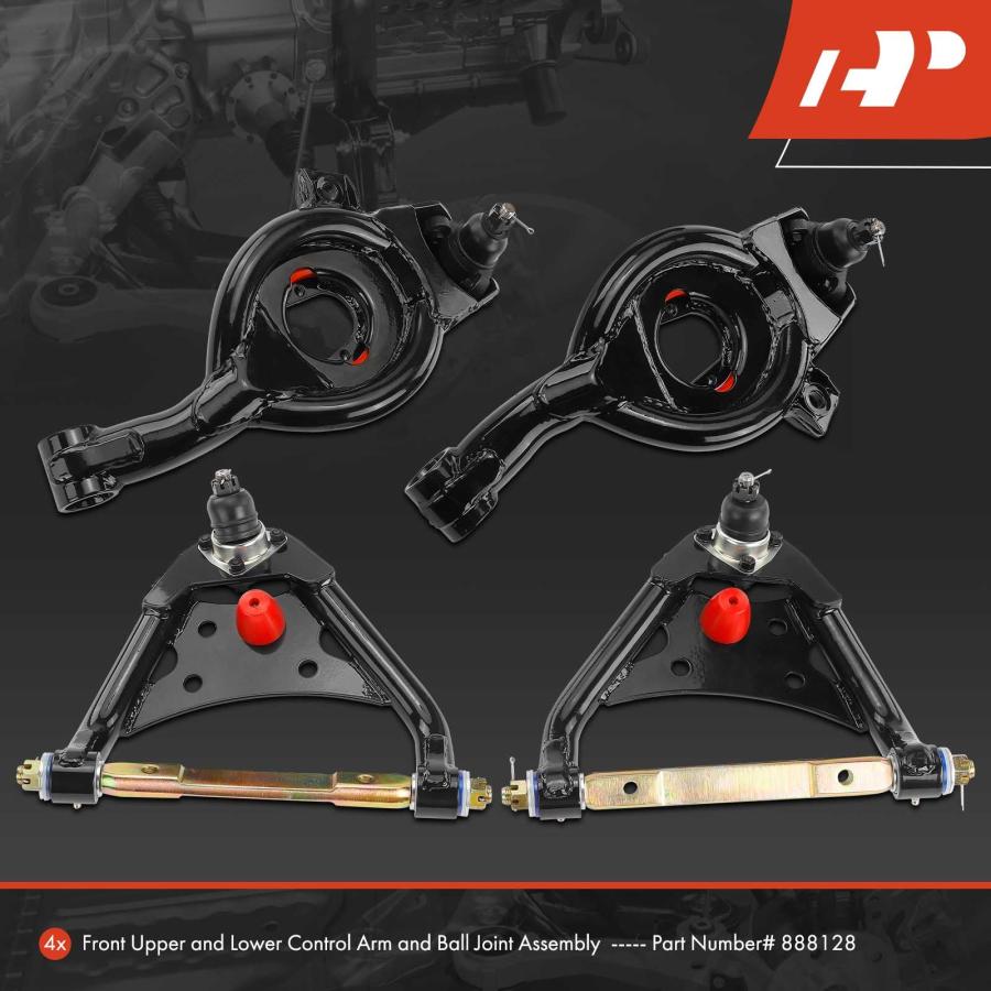 【並行輸入品】A Premium Heavy Duty Front Upper & Lower Tubular Control Arm Kitの画像