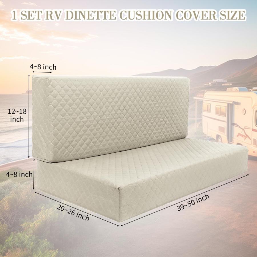 【並行輸入品】Breling RV ダイネット クッションカバー ストレッチ ラブシート ソファ 家具プロテクター ゴム製 キャンピングカー ベ |  | 03