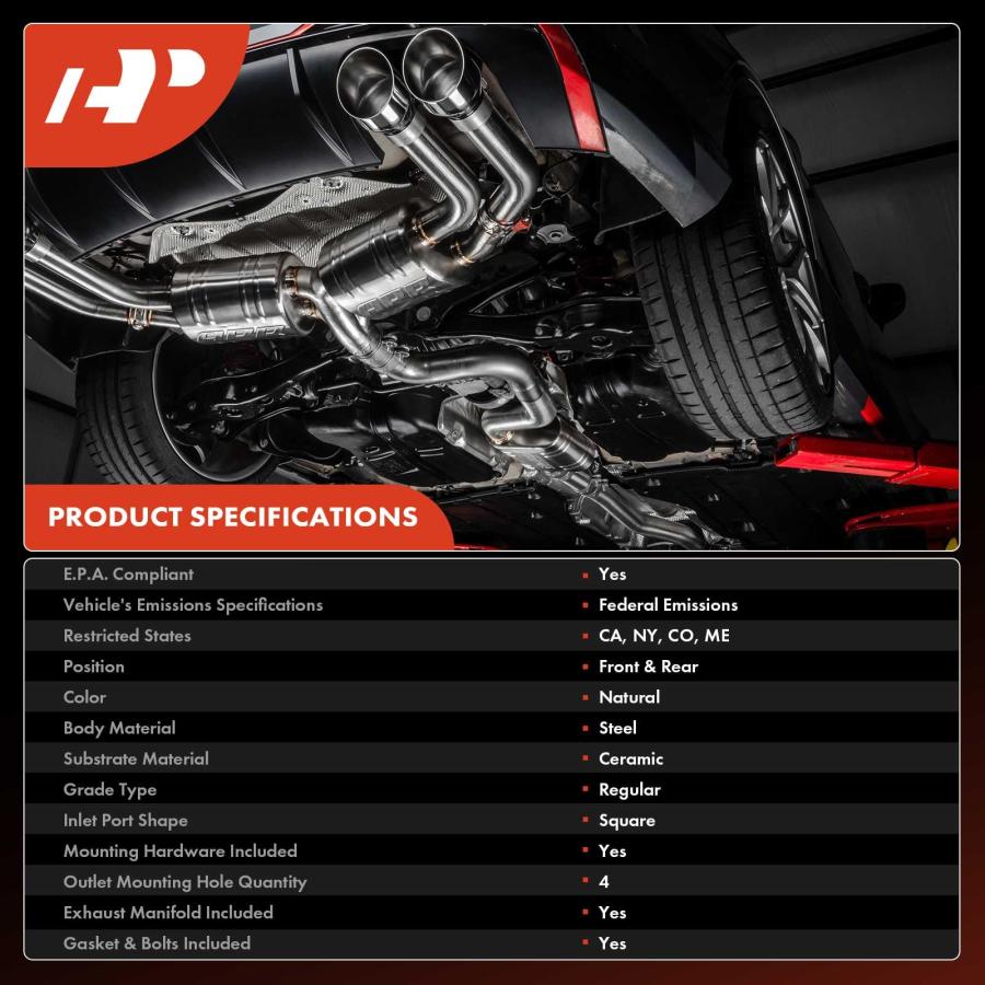 【並行輸入品】A Premium 2 PC Front & Rear Exhaust Manifold Catalytic Converterの画像