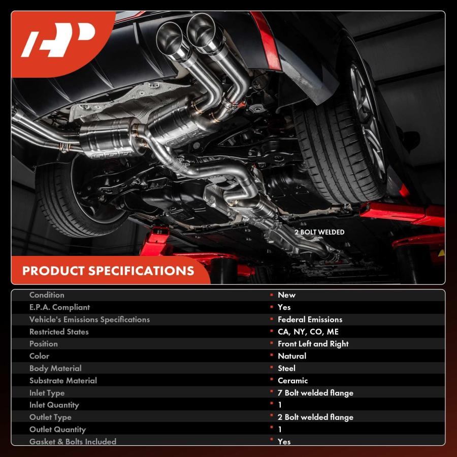 【並行輸入品】A Premium Front 2 PC Exhaust Manifold Catalytic Converter Kit Diの画像
