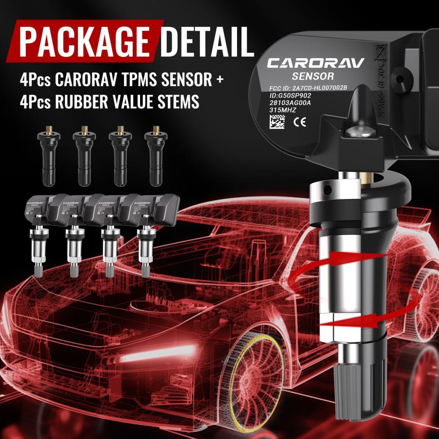 TPMS タイヤ空気圧センサー スポーツモデル 並行輸入品】CARORAV TPMSセンサー、タイヤ空気圧センサー スバル