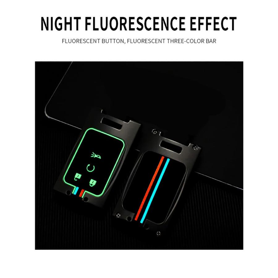 並行輸入品】Ysbxitu 5ボタンメタルリモートキーフォブカバー